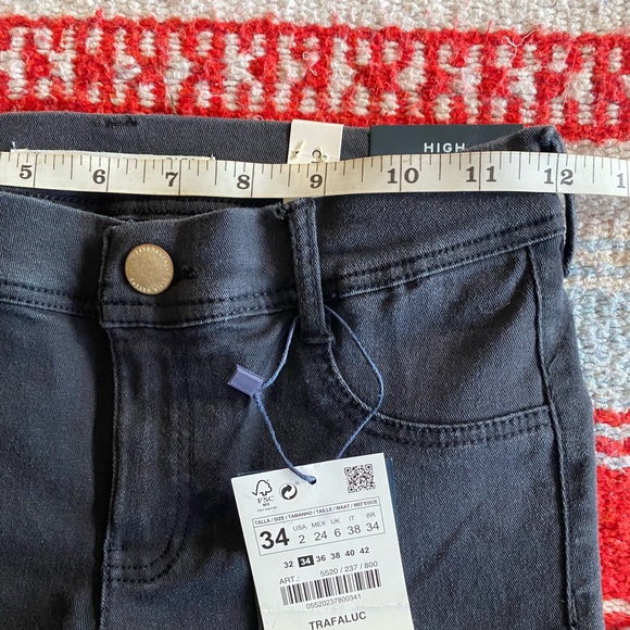 NWT Zara High Elasticity Low Rise Cropped Skinny Jeans! Size US 2! - Picture 6 of 10